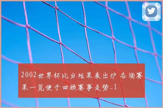 2002世界杯比分结果表出炉 各场赛果一览便于回顾赛事走势_1